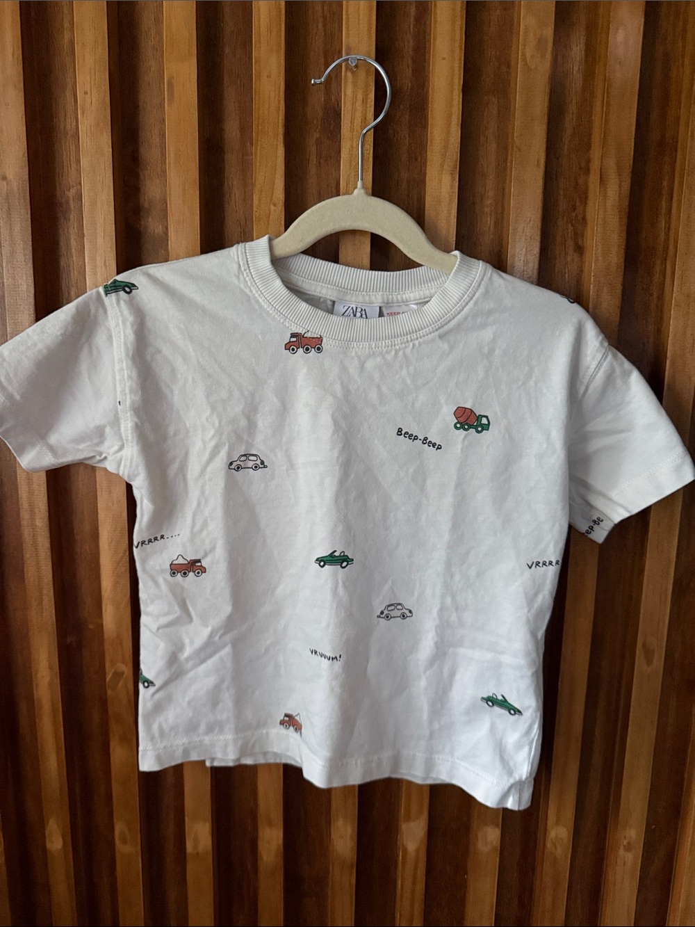 Zara 100% cotton Printed Mini vehicle Beep Beep Tee. Size 3T